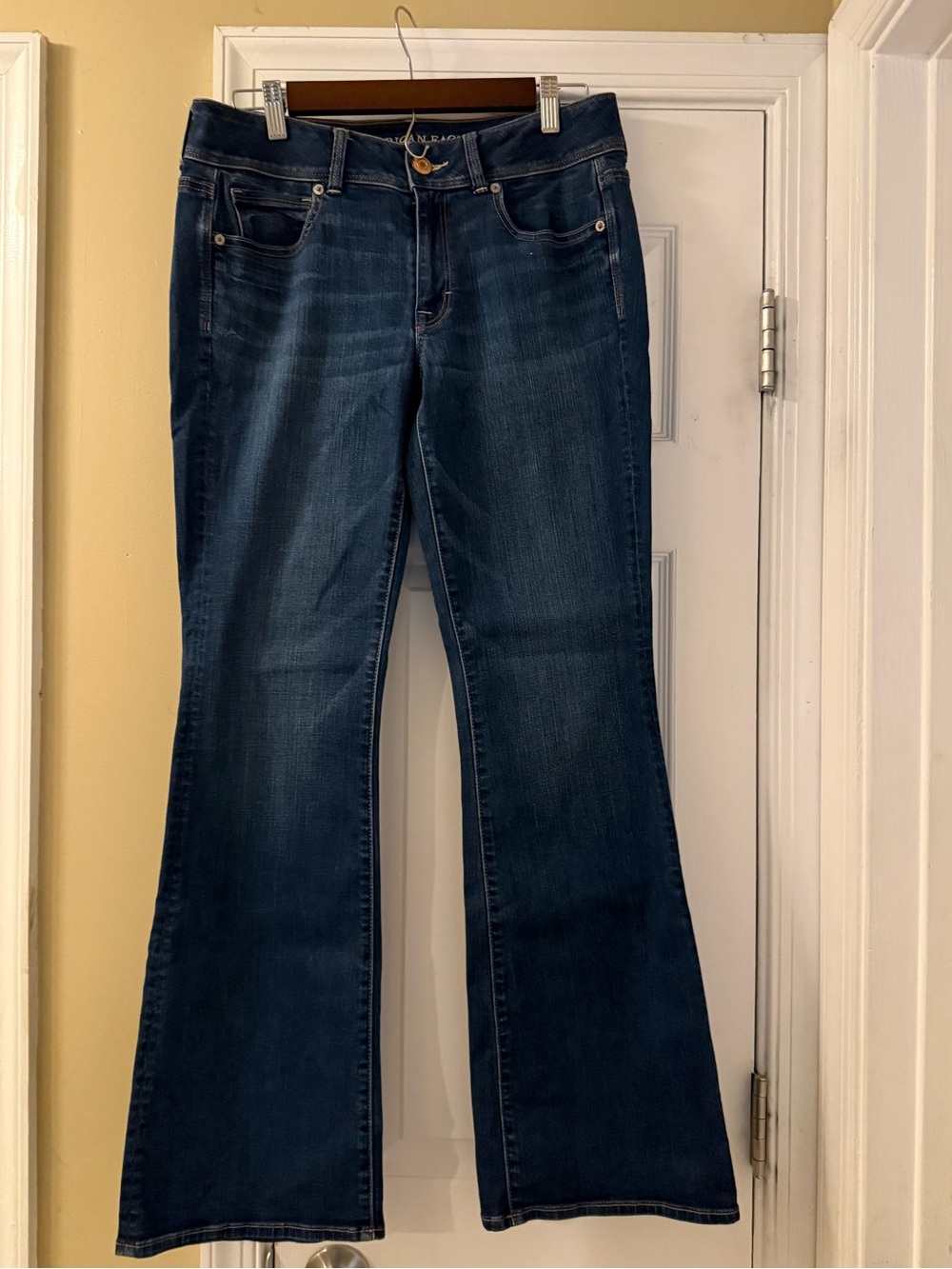 American Eagle Outfitters Dark Blue Wide Leg Jeans